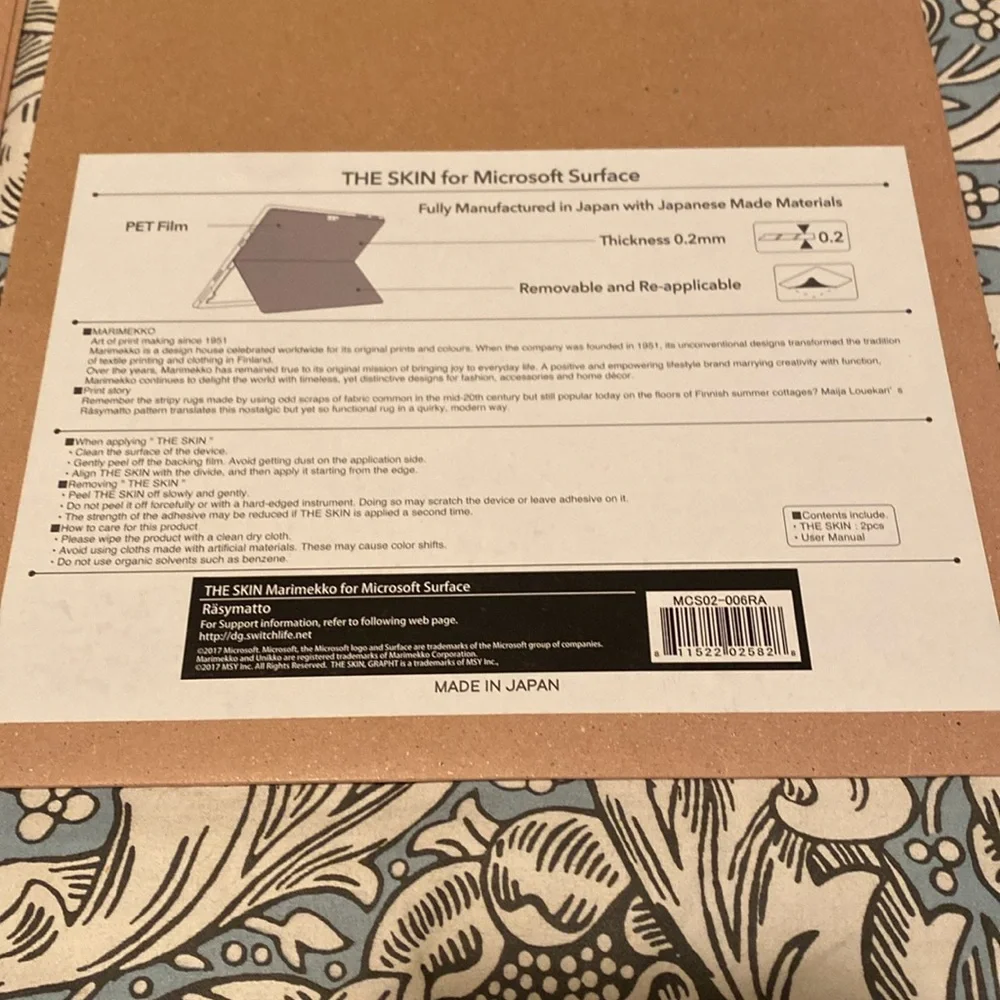 Marimekko for Microsoft Surface decals - set of 2 in kaivo & räsymatto
